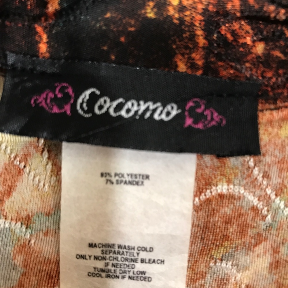 Cocomo Blouse floral, V-Neck Size M - Picture 4 of 6
